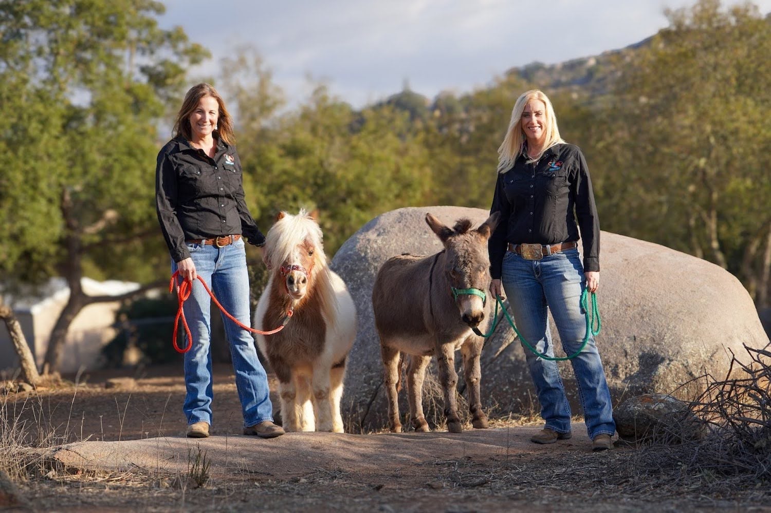 Karin Marsicek and Kimber Williams of San Diego animal nonprofit Robin's Nest Rescue in Ramona