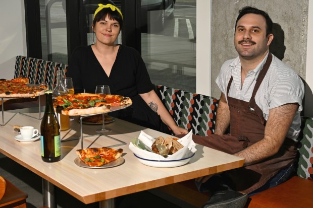 Kristin Colazas Rodriguez and Executive Chef Jeff Paletz opened Colossus cafe and bakery in San Pedro. (Photo by Danielle G. Adams)