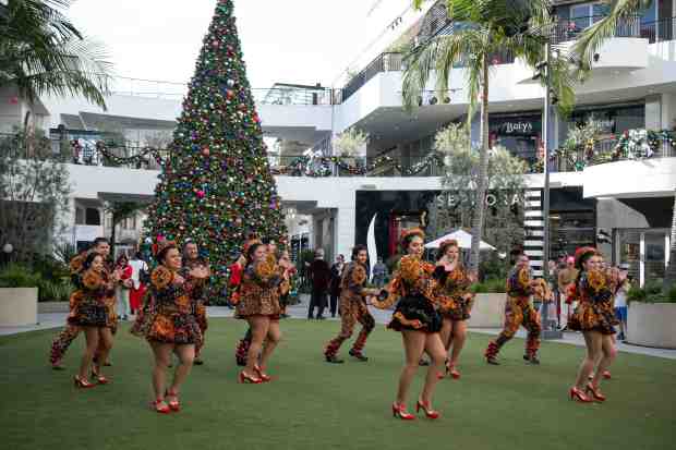 Caporales San Simón Group performs a traditional Bolivian dance during...
