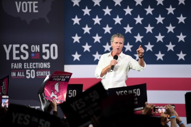 Governor Gavin Newsom hosts a Get Out The Vote thank...