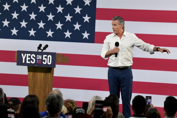 Governor Gavin Newsom hosts a Get Out The Vote thank...
