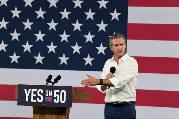 Governor Gavin Newsom hosts a Get Out The Vote thank...