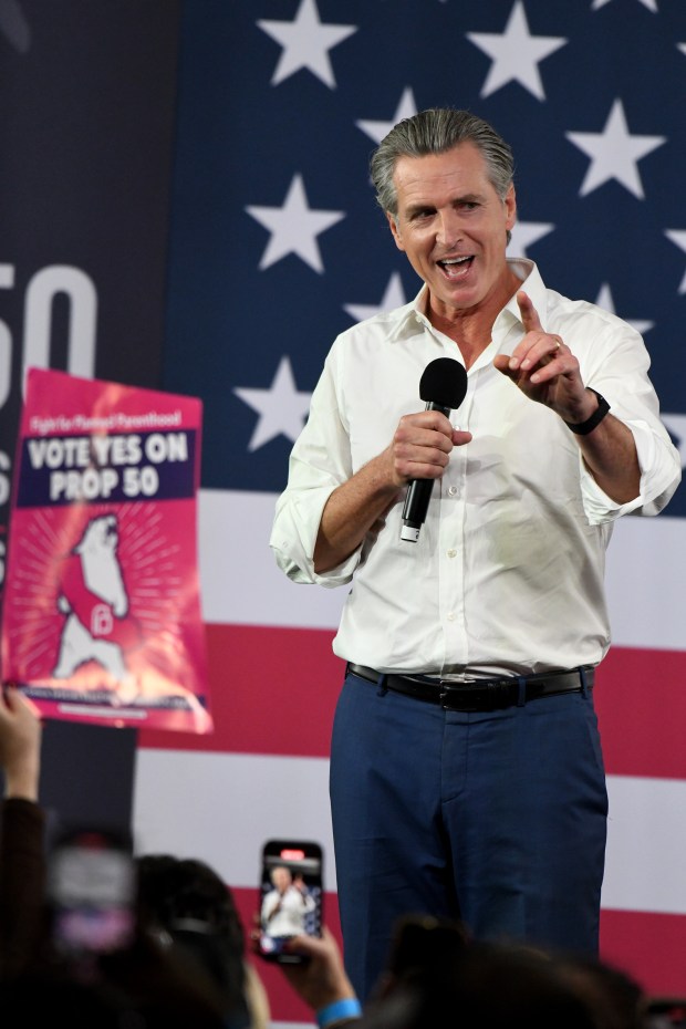 Governor Gavin Newsom hosts a Get Out The Vote thank...