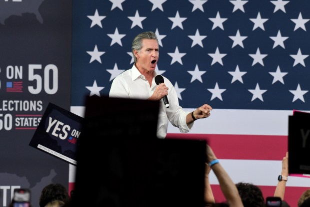 Governor Gavin Newsom hosts a Get Out The Vote thank...