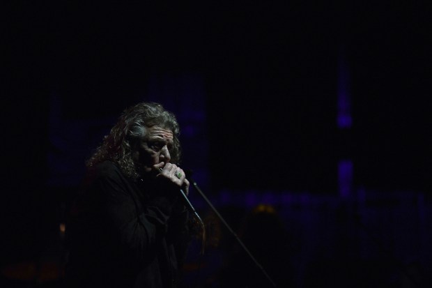 Robert Plant performs with his band, Saving Grace, featuring vocalist...