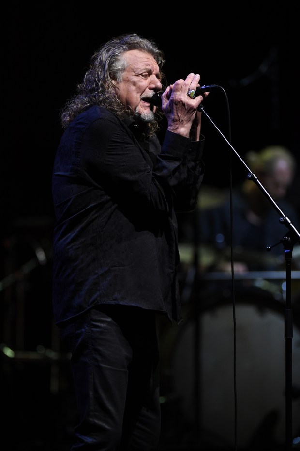 Robert Plant performs with his band, Saving Grace, featuring vocalist...