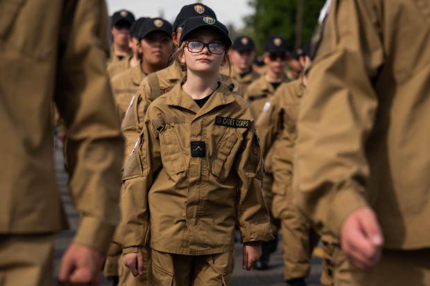 Rosamond California Cadet Corps students in middle and high school...