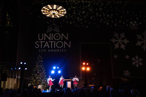 The Beverly Bells perform during the 10th annual Christmas tree...