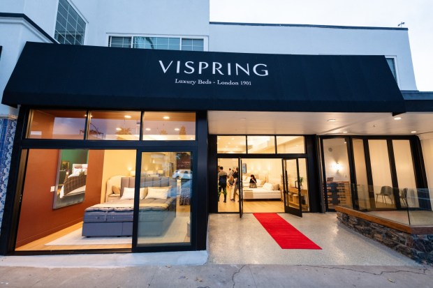Vispring, a luxury mattress showroom, held its grand opening Nov. 4 at 7464 Girard Ave. (J.Dixx Photography)