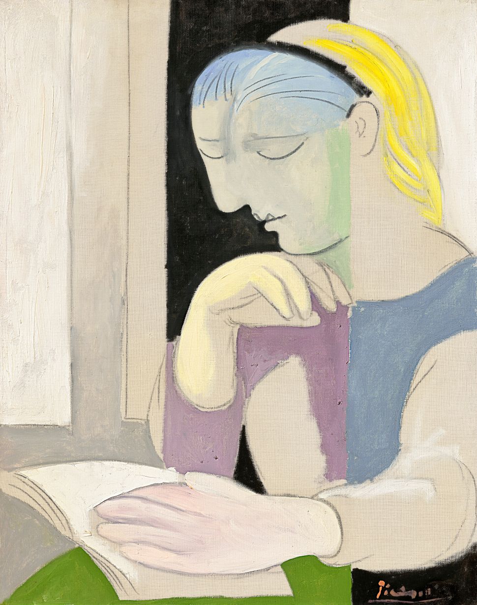 Picasso painting of a woman reading. 