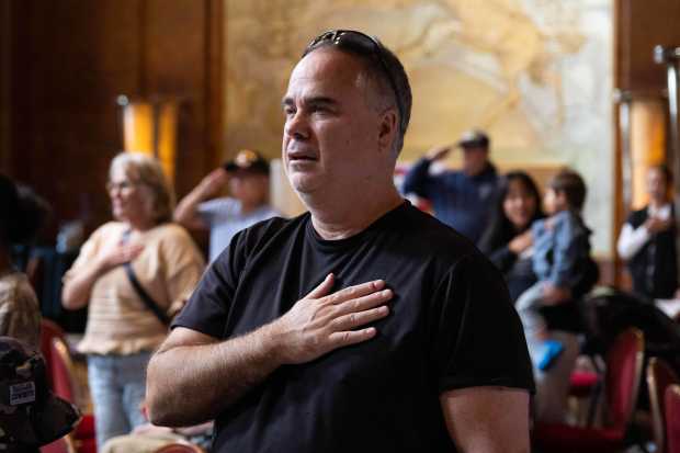 Air Force Veteran Robert Nordland attends the Queen Mary’s Veterans...