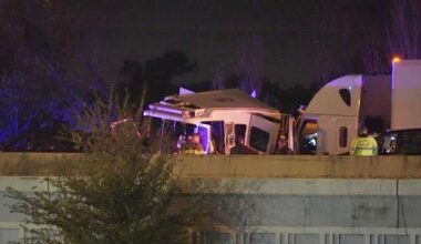 Four Houston firefighters injured in crash with 18-wheeler in Kingwood