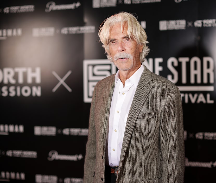 Sam Elliott poses for photos during a red carpet event for the season 2 premiere of Landman...