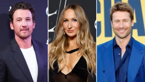 Miles Teller, Nikki Glaser and Glen Powell
