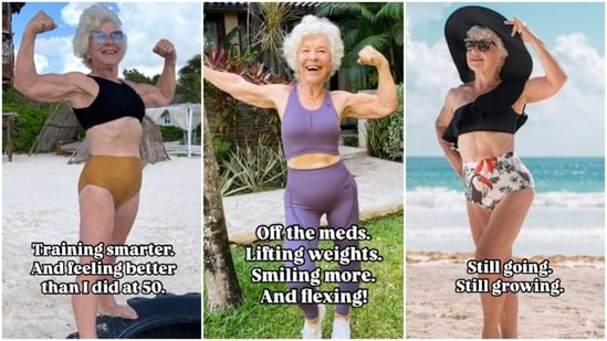 Joan MacDonald inspires others with her fitness journey, showing that a balanced diet, regular exercise, and positive mindset can lead to a healthier lifestyle at any age. (Instagram/ Train with Joan)