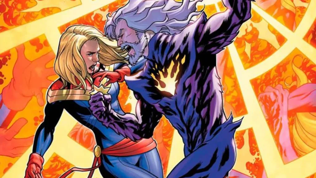 Nitro battling Captain Marvel