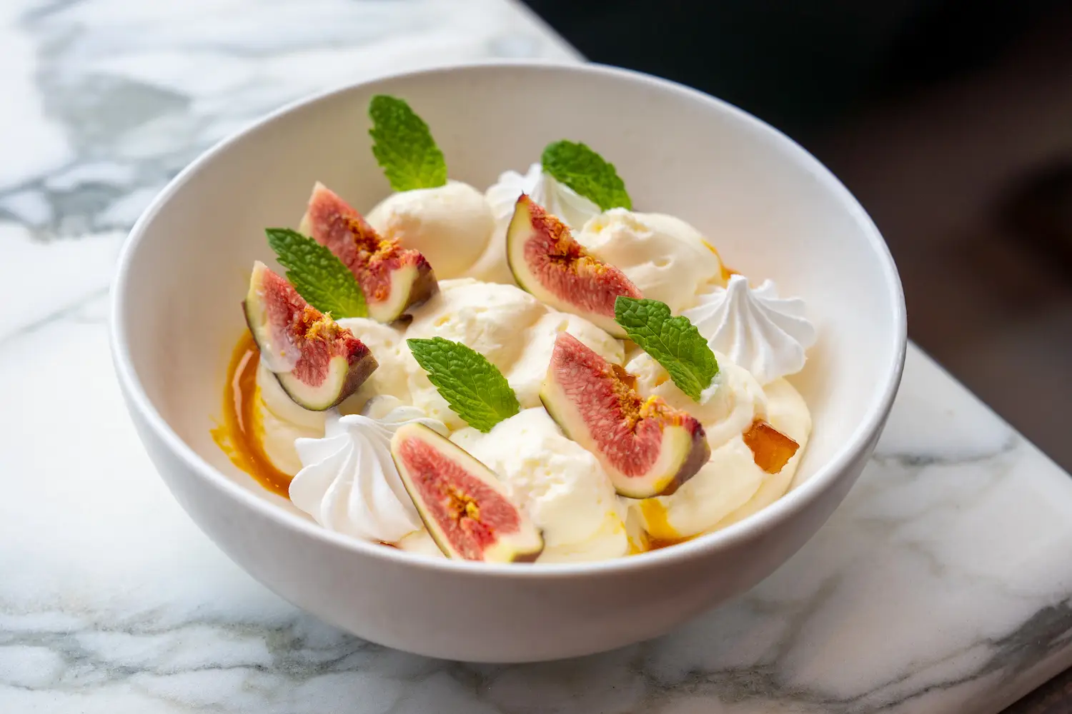 Dessert dish from new San Diego restaurant Dora from acclaimed chef Accursio Lota in La Jolla