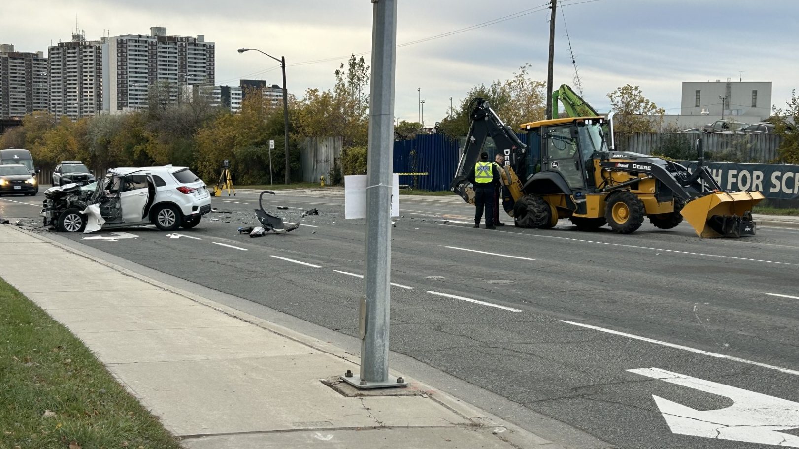 Male driver seriously injured in collision with tractor in North York
