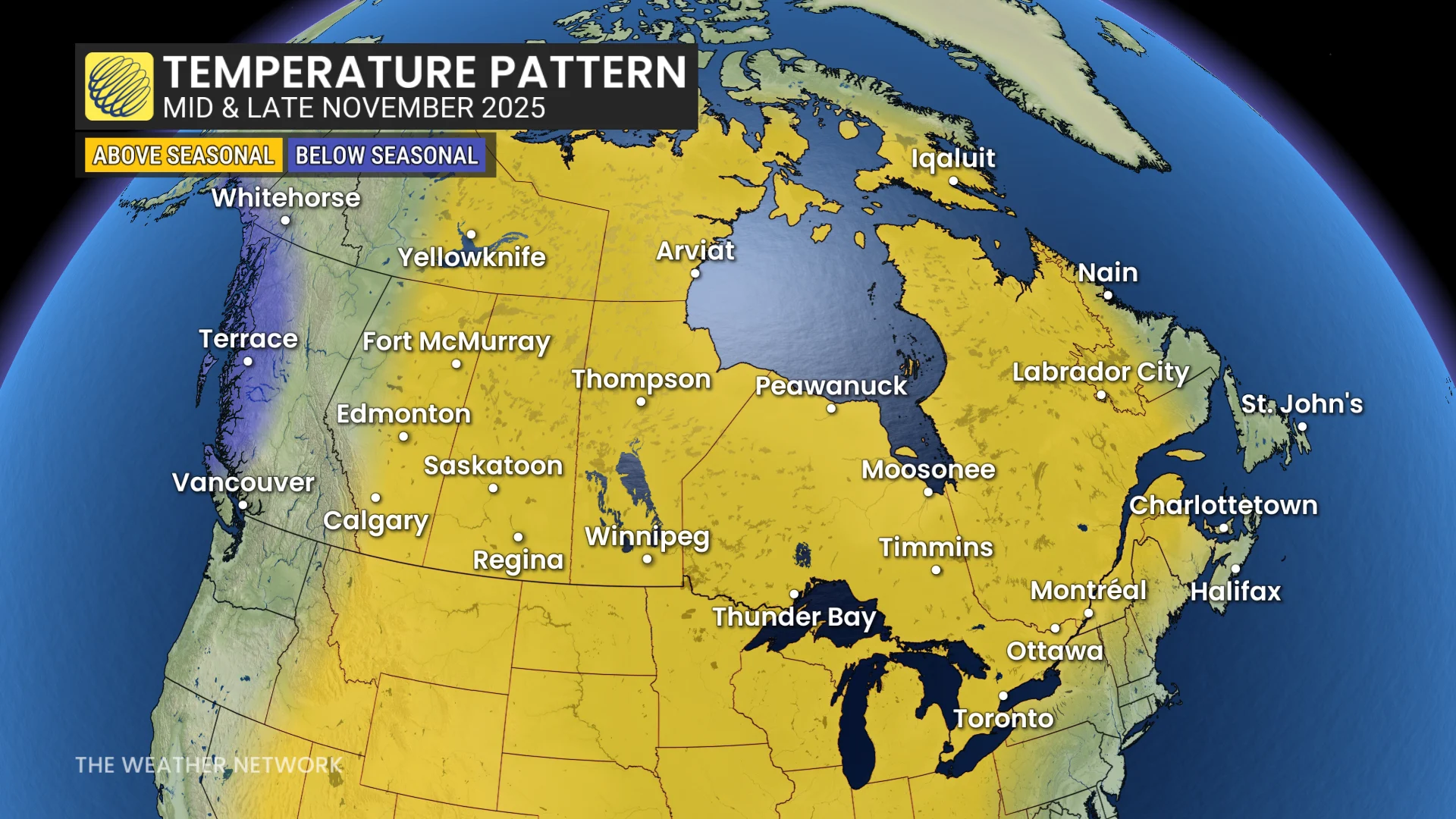 November Outlook 2025 Mid Temperature Pattern