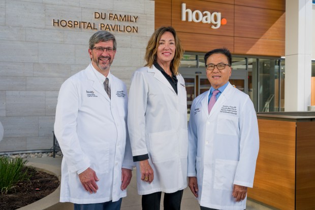 Hoag doctors, from left, Dr. Steve Grossman, Dr. Allyson Brooks,...