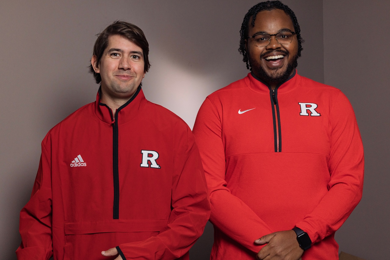 New Rutgers sports gear, different shades of scarlet