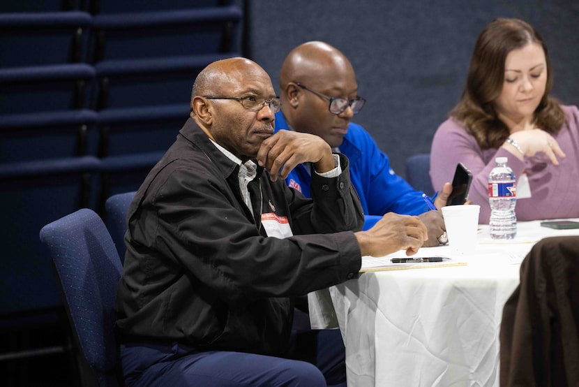 Pastor Chris Simmons (left) attended The Dallas Morning News' discussion about the future of...