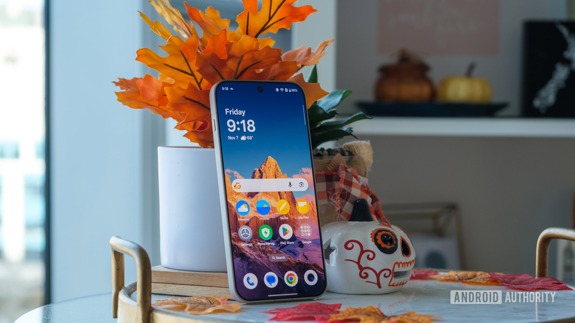 OnePlus 15 home screen standing