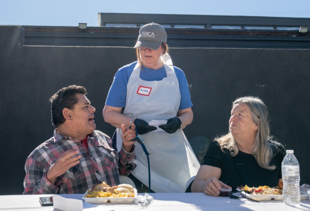 Michelle Binder taking orders from Luis Hernadez and Karen Garcia...