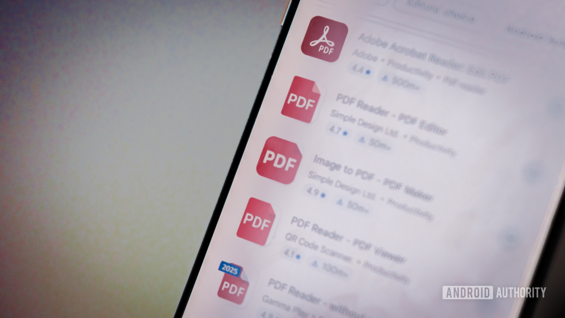 PDF apps Play Store