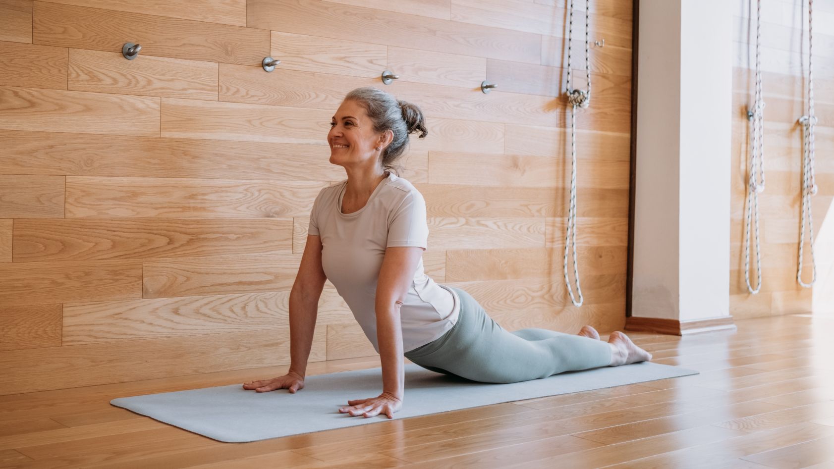 Senior woman doing Pilates