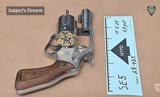 Police say this revolver was recovered at the scene after Royston Bacchus refused orders to drop it before being fatally shot by an officer. (NYPD)