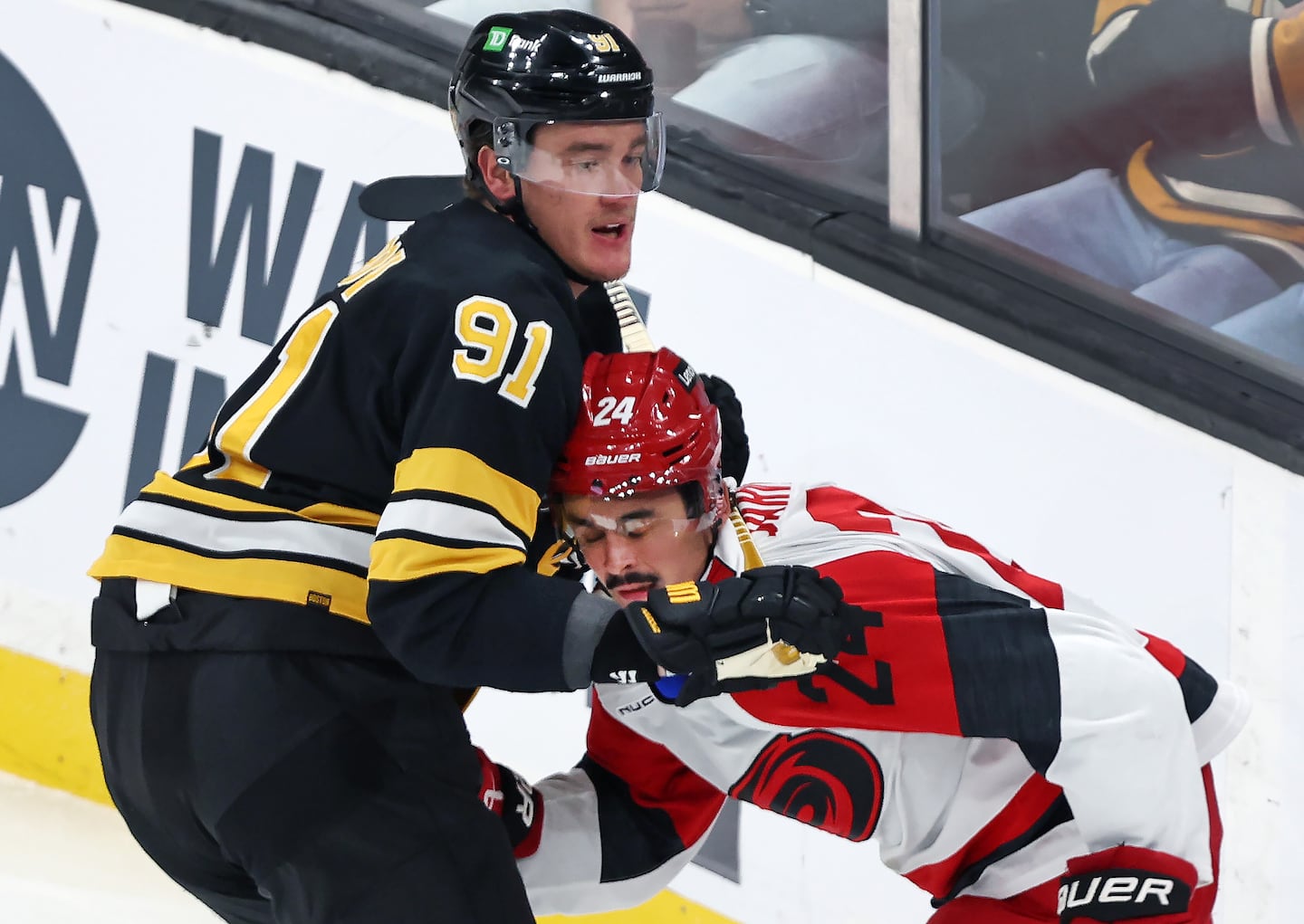 Bruins defenseman Nikita Zadorov plays an aggressive, punishing style.