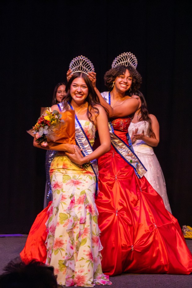 Joanna Abarca was named Miss Ramona 2026 at thescholarship pageant held Nov. 8. She was crowned by Mariah Morris, Miss Ramona 2025. (Sandi Molitor)
