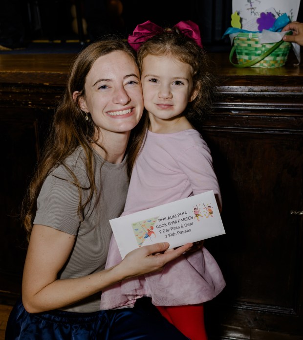 Brianna Stolzfus and daughter Lena snagged a couple of passes...