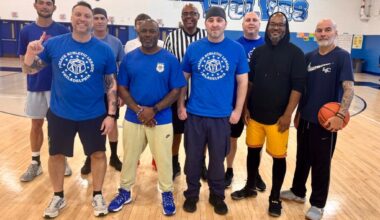 Fifth District mentors play hoops with Roxborough HS students