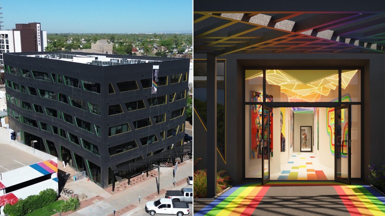 Rainbow Road, an apartment complex themed after the popular Mario Kart track, will open later this ...