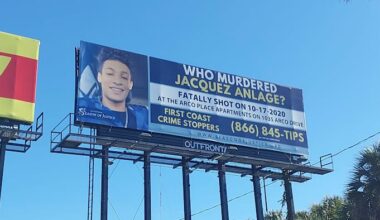 Billboard near EverBank Stadium brings attention to unsolved murder of man from 2020