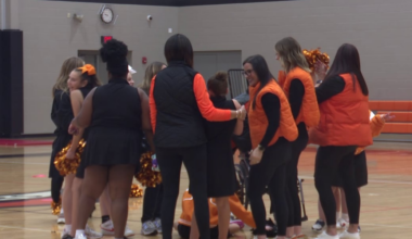 La Porte County cheer team