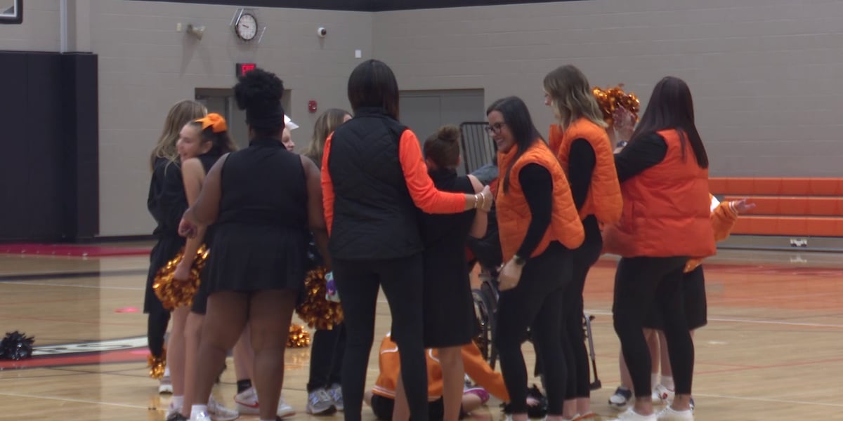 La Porte County cheer team