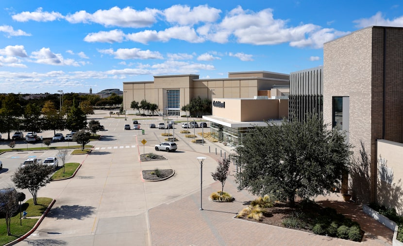 An exterior view of The Shops at Willow Bend mall at W Park Blvd and the North Dallas...