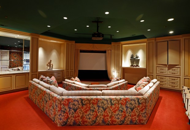 A home movie theater at 5893 Winland Hills Drive in...