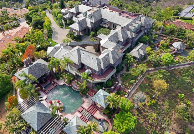 Aerial view of 5893 Winland Hills Drive in Rancho Santa...