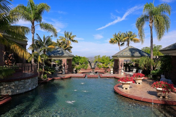 The pool area at 5893 Winland Hills Drive in Rancho...