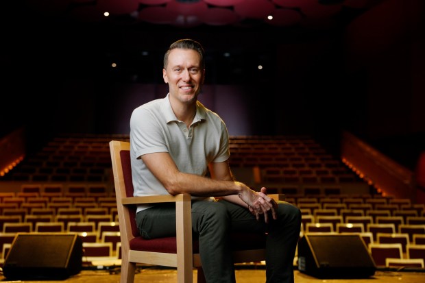 Stephen Brotebeck, Director of the School of Theatre, Television, and Film at San Diego State University is shown in the school's Main Stage Theatre on November 19, 2025 in San Diego, CA. (K.C. Alfred / The San Diego Union-Tribune)