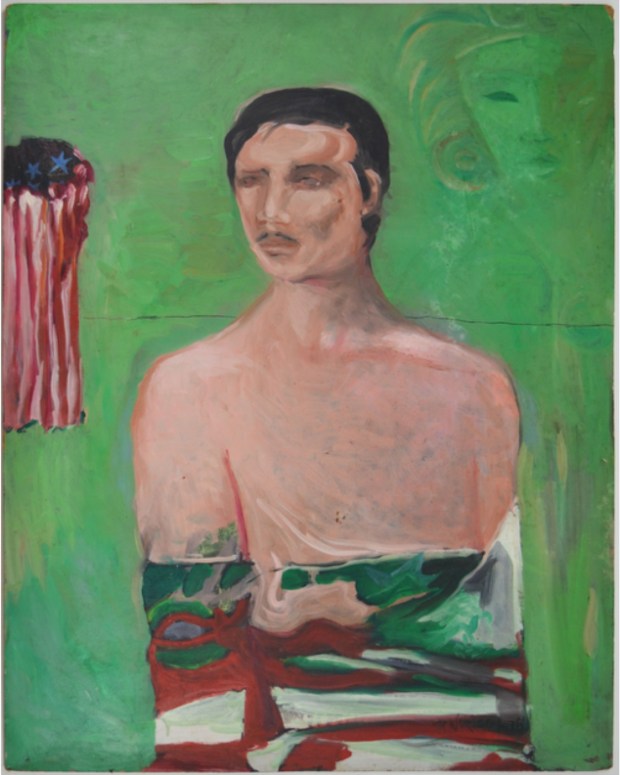 "Acculturation" by Ramses Noriega (acrylic on artist board, 1978) is part of "Fragmentos Del Barrio," a 60-year retrospective of Noriega's work, that opens Aug. 29 at the Chicano Park Museum and Cultural Center. (Ramses Noriega)