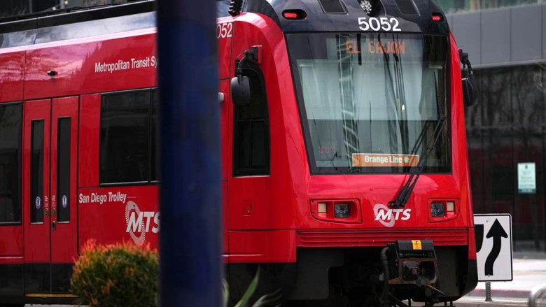 San Diego Trolley downtown. (Photo by Chris Stone/Times of San Diego)