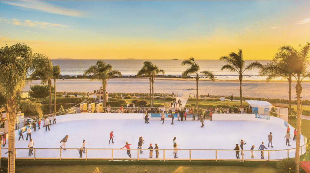 beachfront ice skating