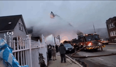 West Englewood block engulfed in smoke from fire, video shows – NBC Chicago