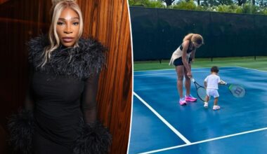Serena Williams shares rare snaps of daughter Adira, 2, playing tennis