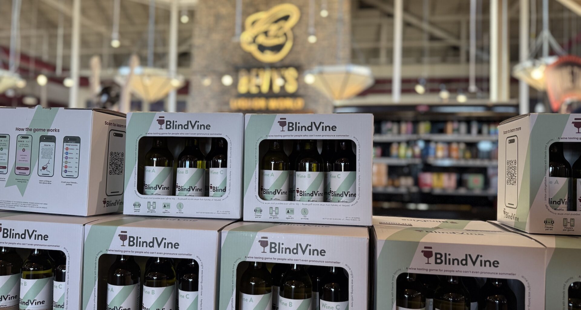 an in-story display of a wine game